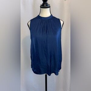 Women’s JOIE silky flowy blue Sleeveless blouse Top size medium‎